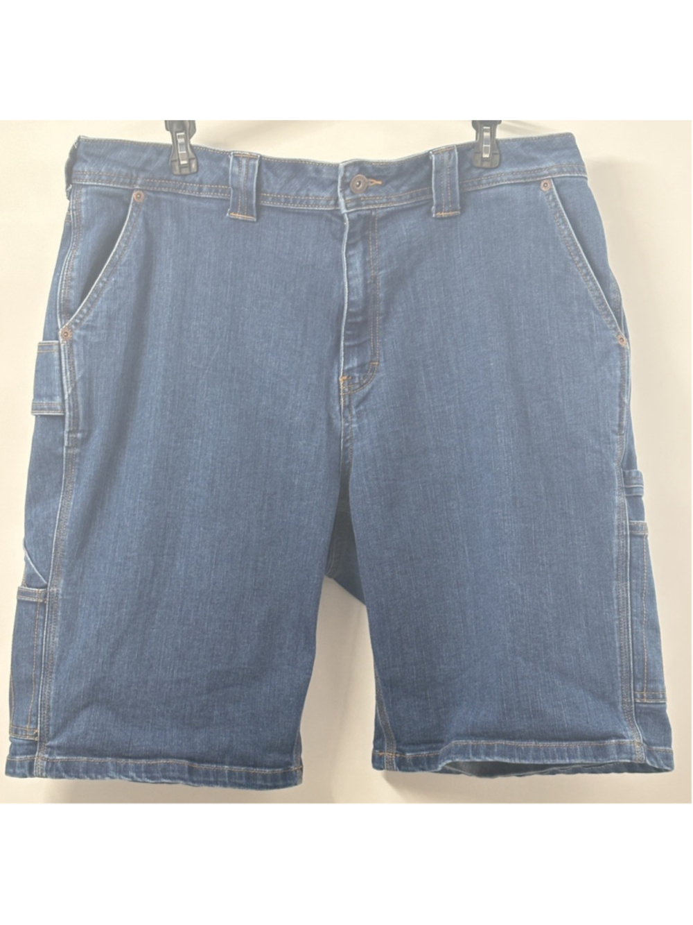 Dickies Women 16 Denim Carpenter Shorts Jean Jorts Relaxed Fit Utility Workwear